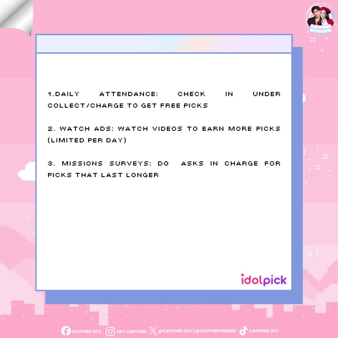 CapFordVT's tweet image. 📢Eclipce, this is what we’ve been waiting for!

CapFord is officially nominated on Idol Pick 
Let’s show up, and give our full support to our mains. Every single vote matters.🩷🩵

🗳️ How to vote:
Just follow the steps in the photo and make sure your vote goes through.