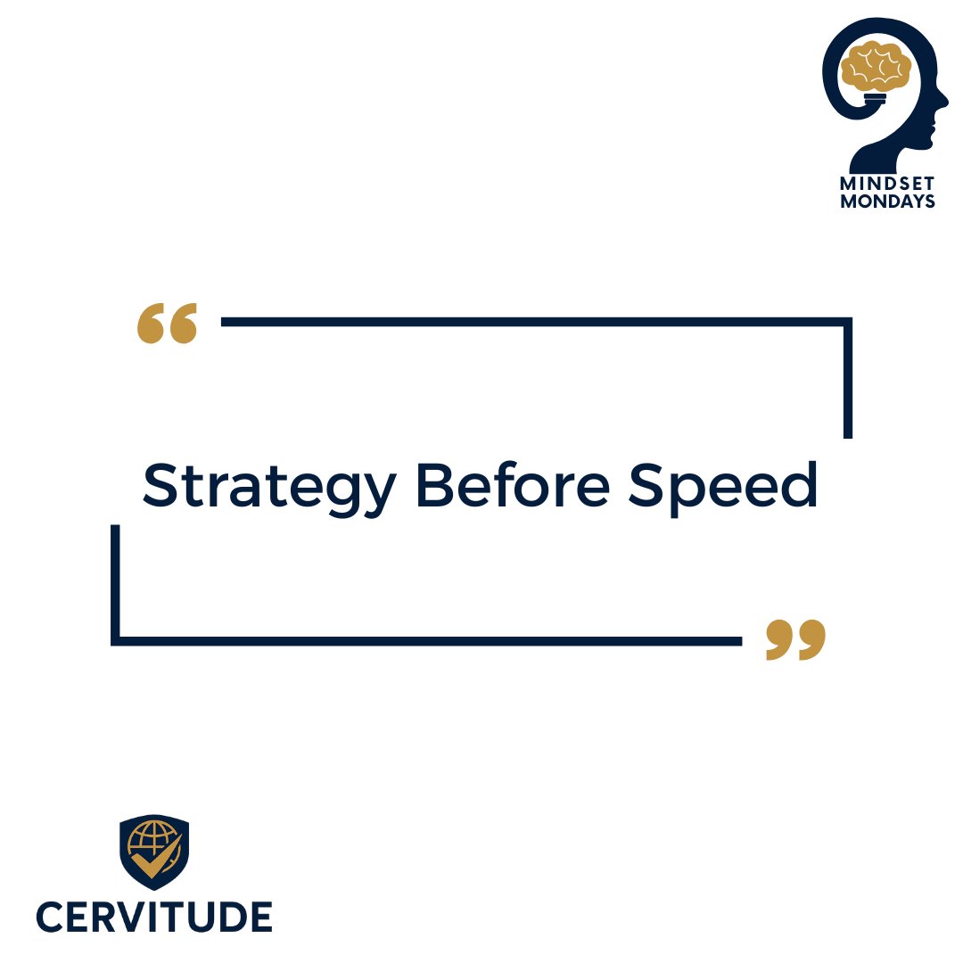 Strategy before speed.

Fast without direction wastes time and money.
Plan first. Execute second. Scale intentionally.

#CEO #BusinessStrategy #Entrepreneur #Execution #Leadership #Cervitude
