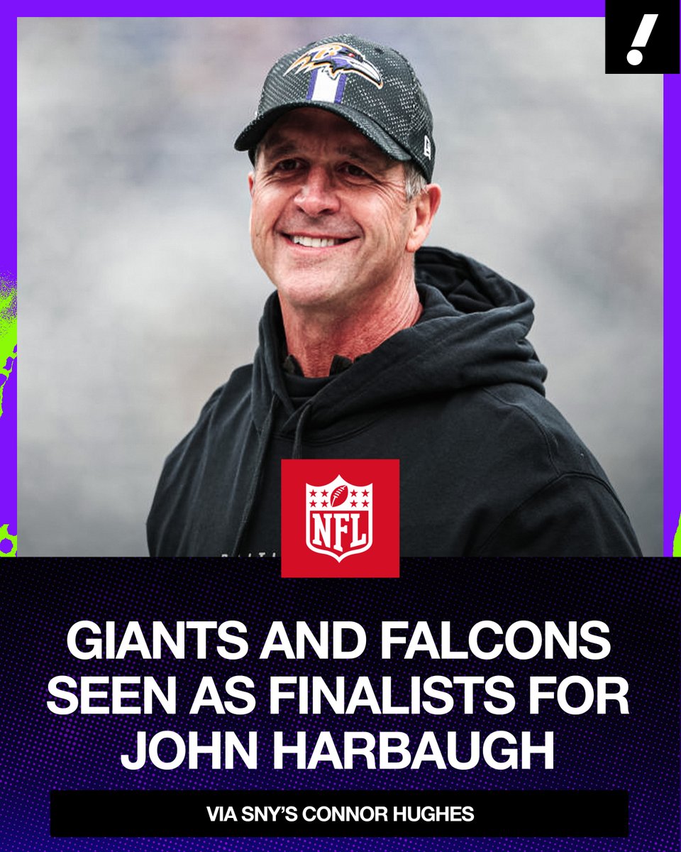 YahooSports's tweet image. Coaching candidates believe the race for John Harbaugh is down to Giants and the Falcons, per @Connor_J_Hughes

The expectation is the runner-up would turn its focus to Kevin Stefanski.
