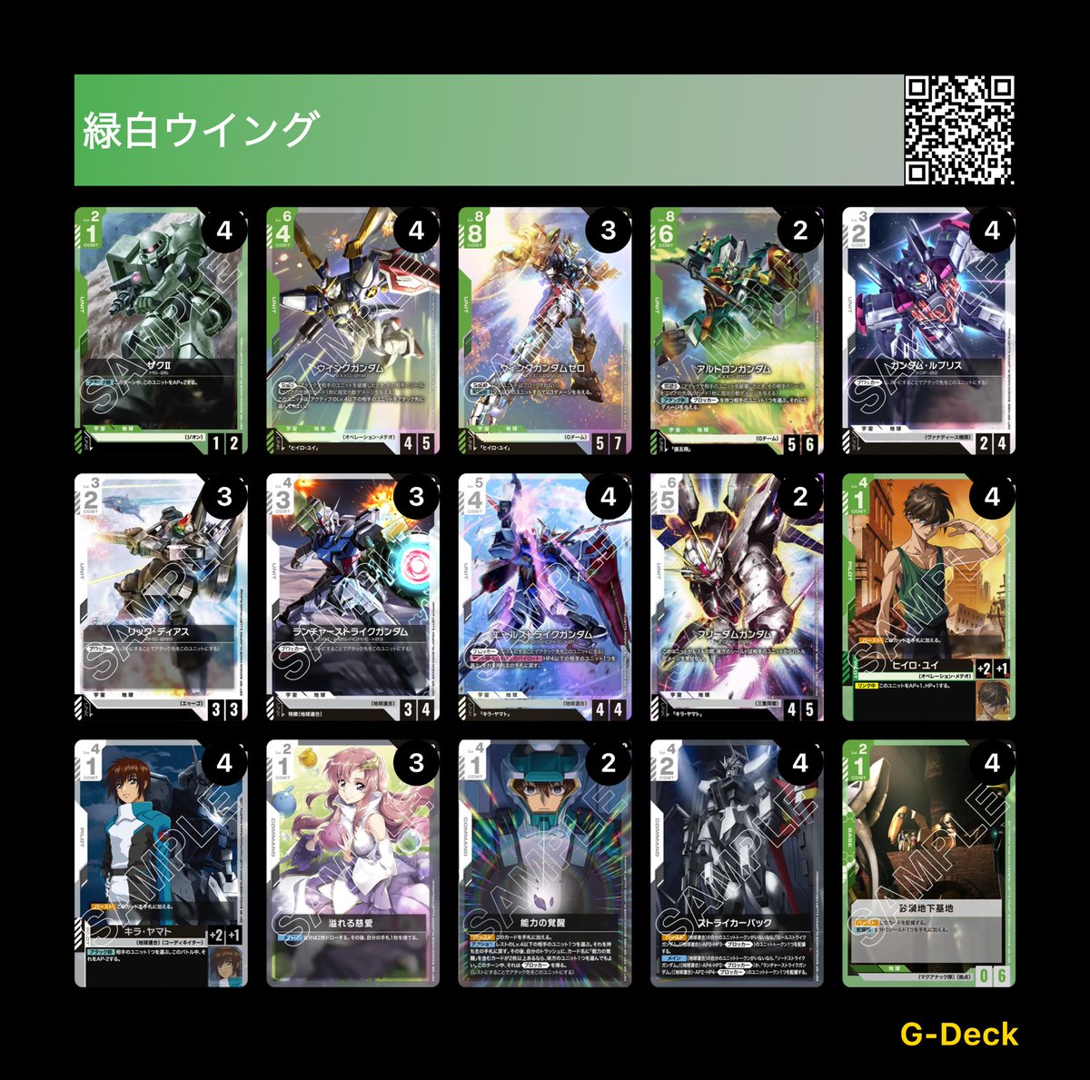 緑白ウイングデッキ デッキだと3弾用の緑白ウイングが一番定まらなくて困ってる