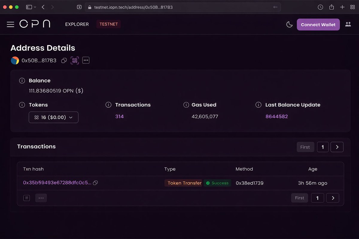 MK_srkian's tweet photo. OPN @IOPn_io Testnet rewards real usage, not empty clicks.
Swaps, consistency, and repeat activity signal genuine participation across the $OPN Chain.
Early activity compounds when it actually reflects behavior.
How many transactions have you logged so far? 👀
#OPNT #OPNChain #IOPn #Xeet