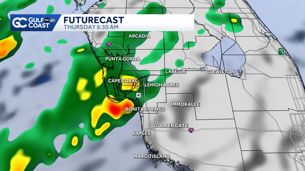 JasonDunning's tweet image. A LOT of changes on the way to #swfl this week! First, we'll finally have some rain coming our way Thursday, then some much colder air to end the workweek🥶Count on @GCNNow to keep you updated.