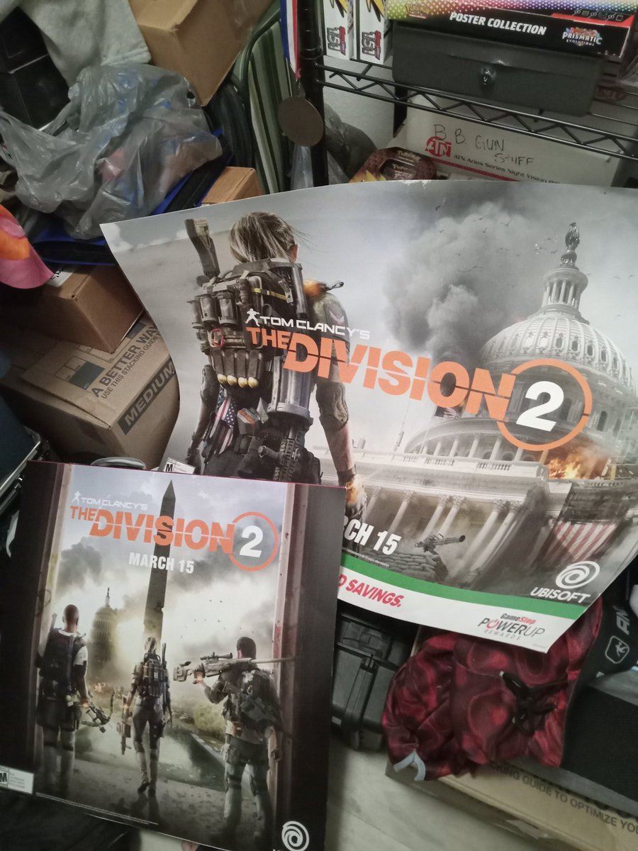 TSwandol's tweet photo. Man pulling all my @TheDivisionGame Stuff out is bringing back some GREAT MEMORIES!! The 6ft tall 3D Division Agent Poster along with the other posters will get framed soon. Also, I love how many Steelbooks they put out, some were only for certain regions so they were expensive! https://t.co/dfXqmVqt6c