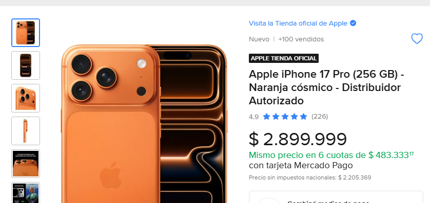 gonzalogorno's tweet image. iPhone en MELI (con aranceles) - $ 1946
iPhone en Apple Miami - $ 1099
Diferencia: $ 847

Vuelo American Airlines (en el día): $ 751
Me sobran 96 USD para desayunar y almorzar antes del regreso.

ESTO SE TIENE QUE TERMINAR EL 15/01
