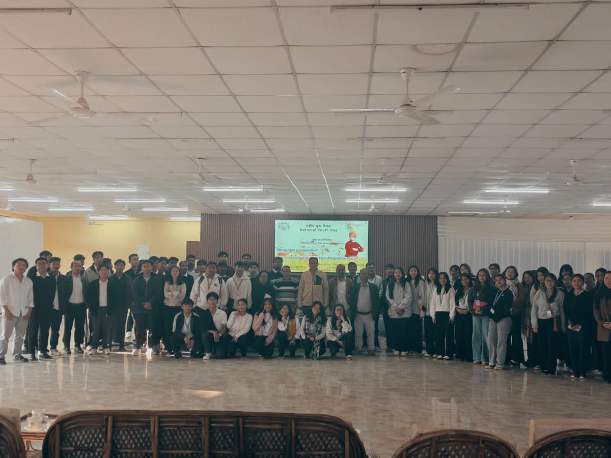 AgrivisionOrg's tweet photo. Agrivision Meghalaya celebrated National Youth Day on 12.01.2025 and remembered Swami Vivekananda ji on his 163rd birthday at the College of Agriculture, CAU (Imphal), Kyrdemkulai, Meghalaya
#Agrivision4you https://t.co/gG75g2pD45