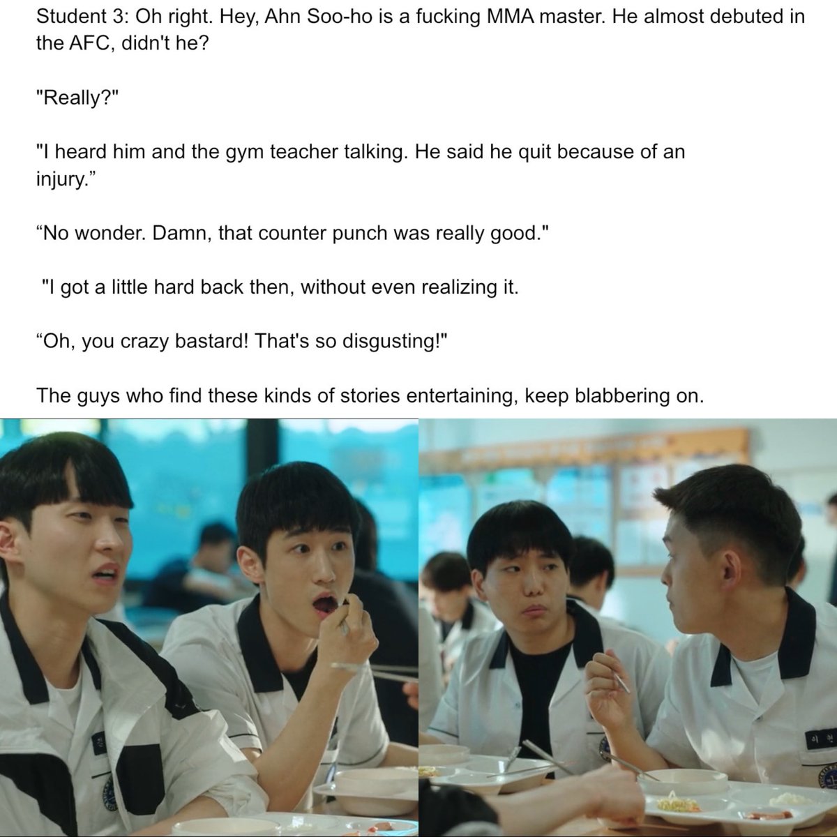 katevishop's tweet image. [from the weak hero class script book] deleted/omitted dialogue