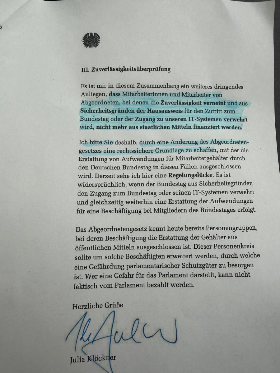 Ich habe Post bekommen.  🧵👇