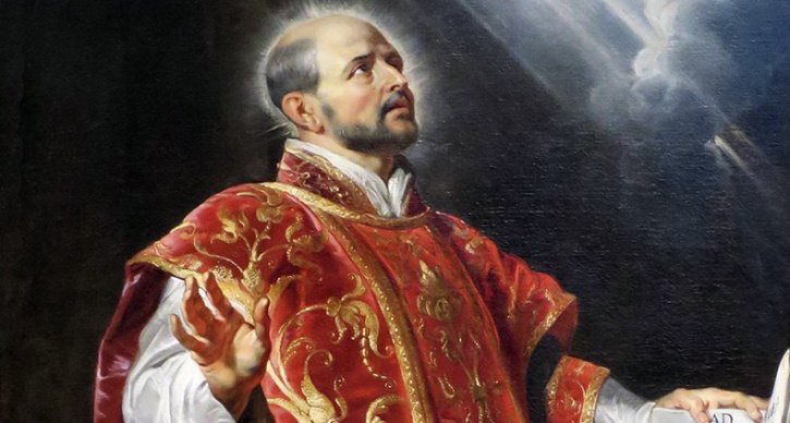 Mustbecatholic's tweet image. “He who carries God in his heart bears
Heaven with him wherever he goes.”

— St. Ignatius of Loyola