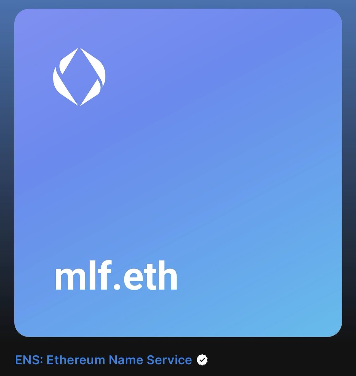 Upgrade your Web3 presence with mlf.eth ⚡️

​Stop using long, complex wallet addresses. mlf.eth is short, memorable, and perfect for:
✅ Universal Web3 Username
✅ Clean DAO Profile
✅ High-value portfolio holding

​The future is ENS. Secure this 3L gem today. 📥

Exp: 12-2-2031