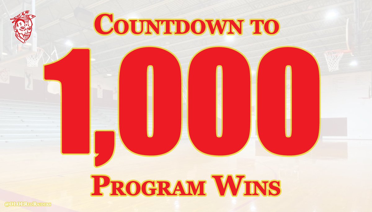 OLOLRedRaiders's tweet photo. The girls basketball program is approaching its 1,000th win and the Lady Red Raiders are on pace to secure the milestone on Thursday at home against Tri-Valley at 7 p.m. 🏀

Be there at Lee E. Korbich Gymnasium Thursday night to celebrate the milestone! https://t.co/SQS6QgqPWP
