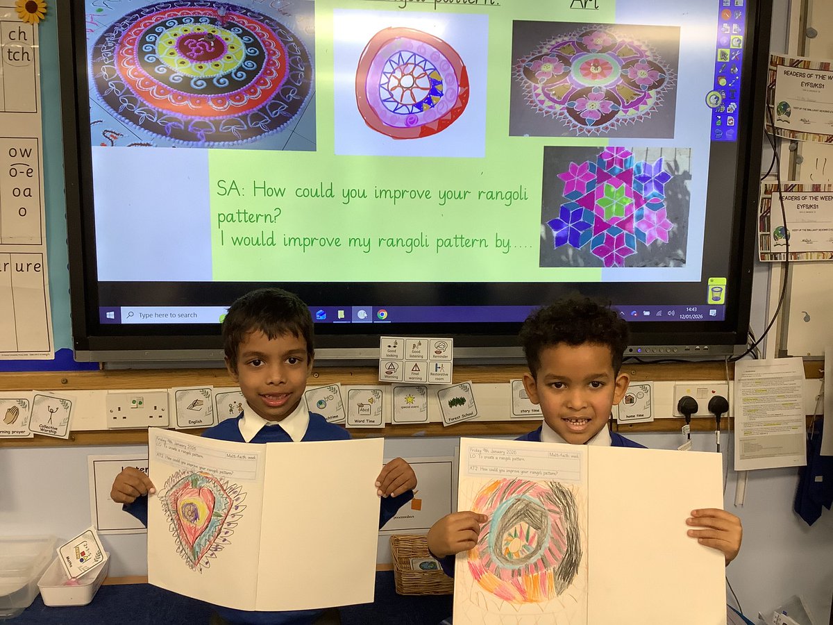 AbbeyPrimary's tweet photo. Some of our finished Rangoli patterns. #Y1#Art #Multifaithweek https://t.co/jVmD6u1QUv