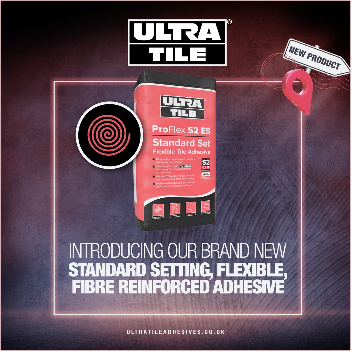 UltraTile_UK's tweet photo. Introducing our brand-new adhesive – UltraTile ProFlex S2 ES 🎉

Designed to take your tiling jobs to the next level.

👉 For details &amp; technical specs: https://t.co/bZ8bMcsV6W

#UltraTile #ProFlexS2ES #TilingSolutions #HighPerformanceAdhesive #TileInstall #ConstructionInnovation https://t.co/TtE41vtQ9P