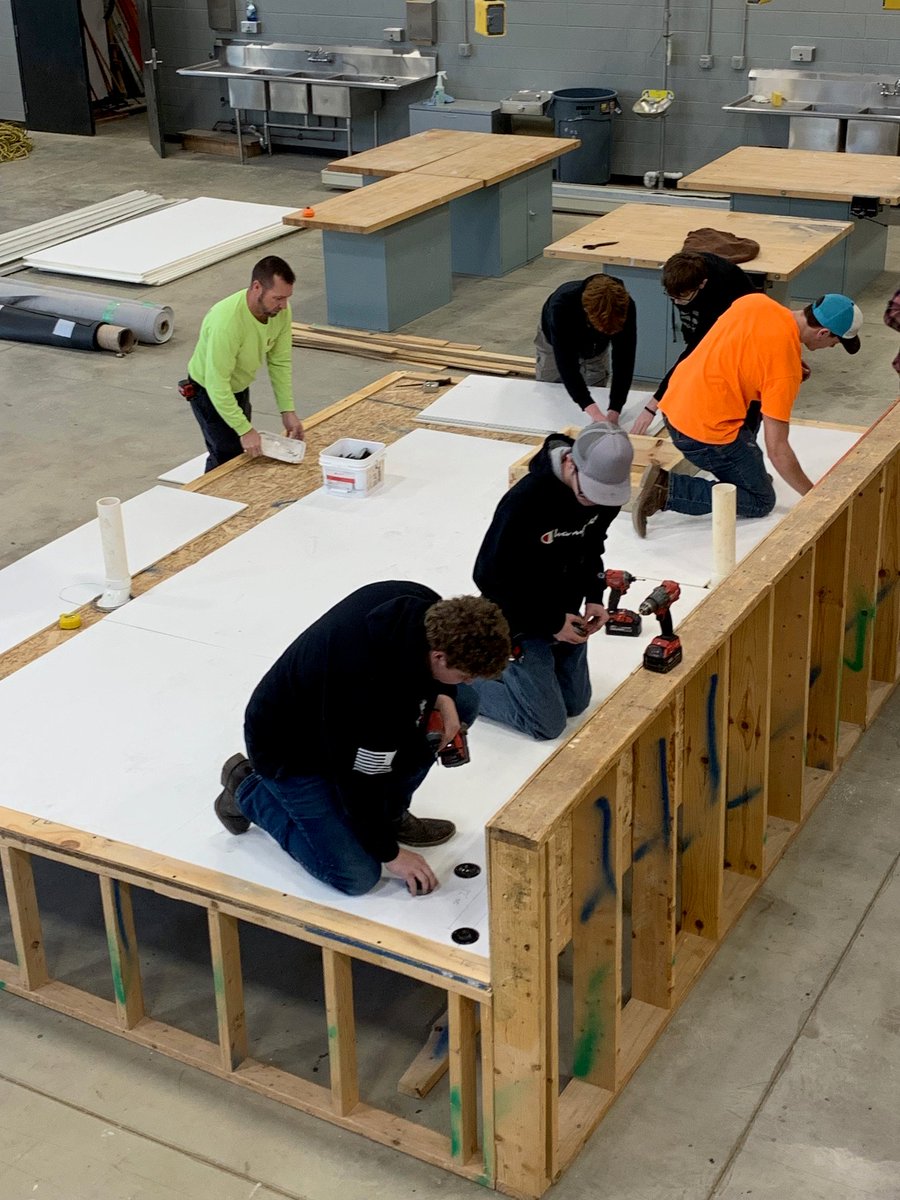 This week Cottmerman &amp; Co, Inc. reps are working with the Jr. Construction students &amp; teaching them the basics of commercial roofing. These students will be able to complete hands-on activities which give them a better understanding how commercial roofing systems work.  #partners