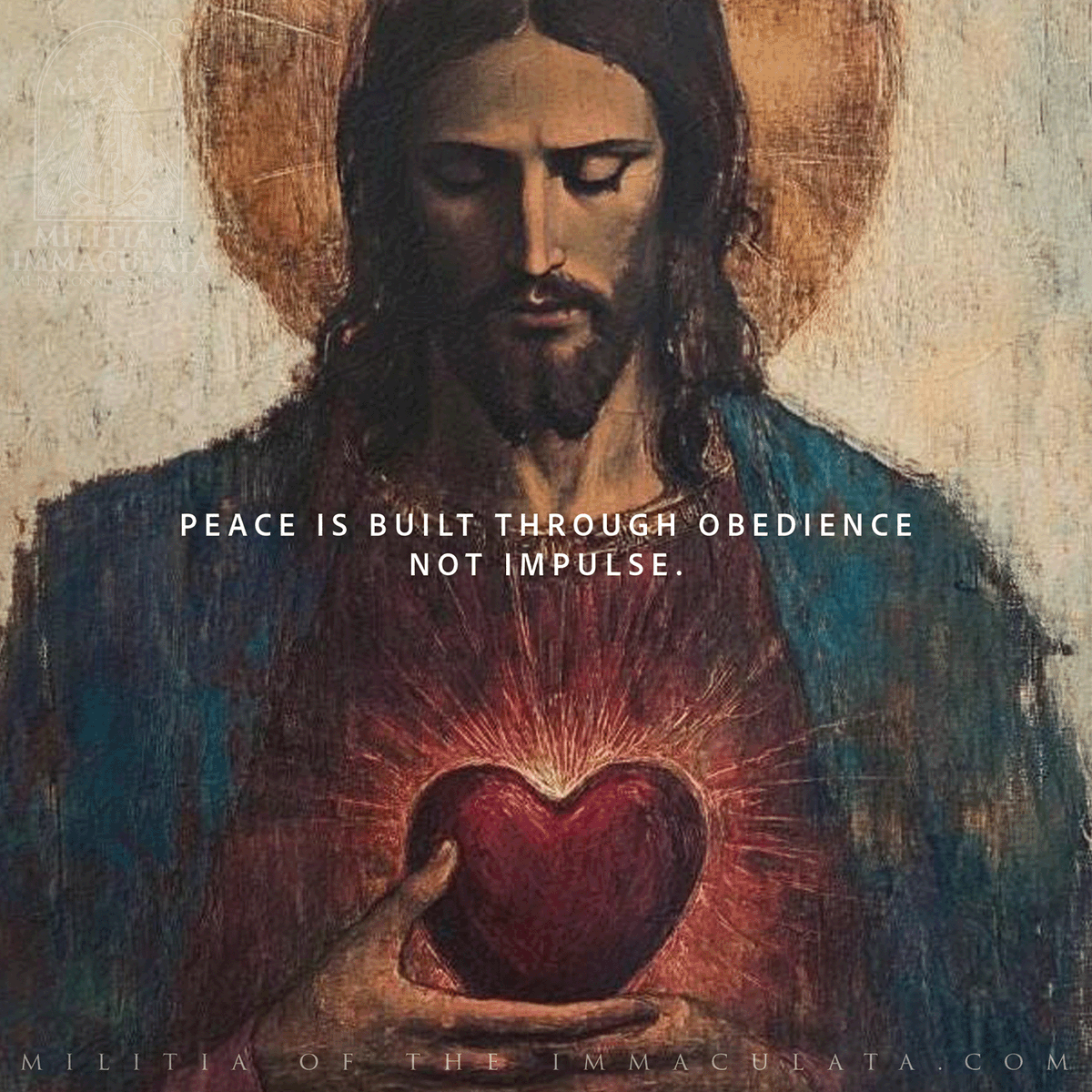 MilitiaImmacul3's tweet image. A heart under obedience becomes a place where peace can live.

Our Lady, Immaculata, train my will to follow your Son faithfully. Help me choose obedience when impulse feels easier and form my life into an offering that reflects His peace. Strengthen those who live this…