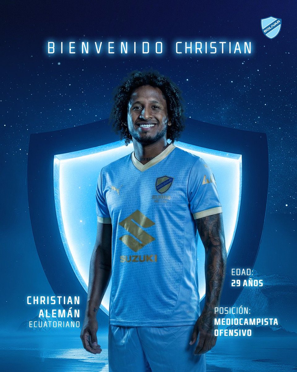 MiCancha_ec's tweet photo. ¡De Manta a Bolivia! 🇪🇨⚽🇧🇴

Christian #Aleman es nuevo jugador del #Bolivar 🏆

¿Opiniones? 🤔 https://t.co/5b87swAWO8