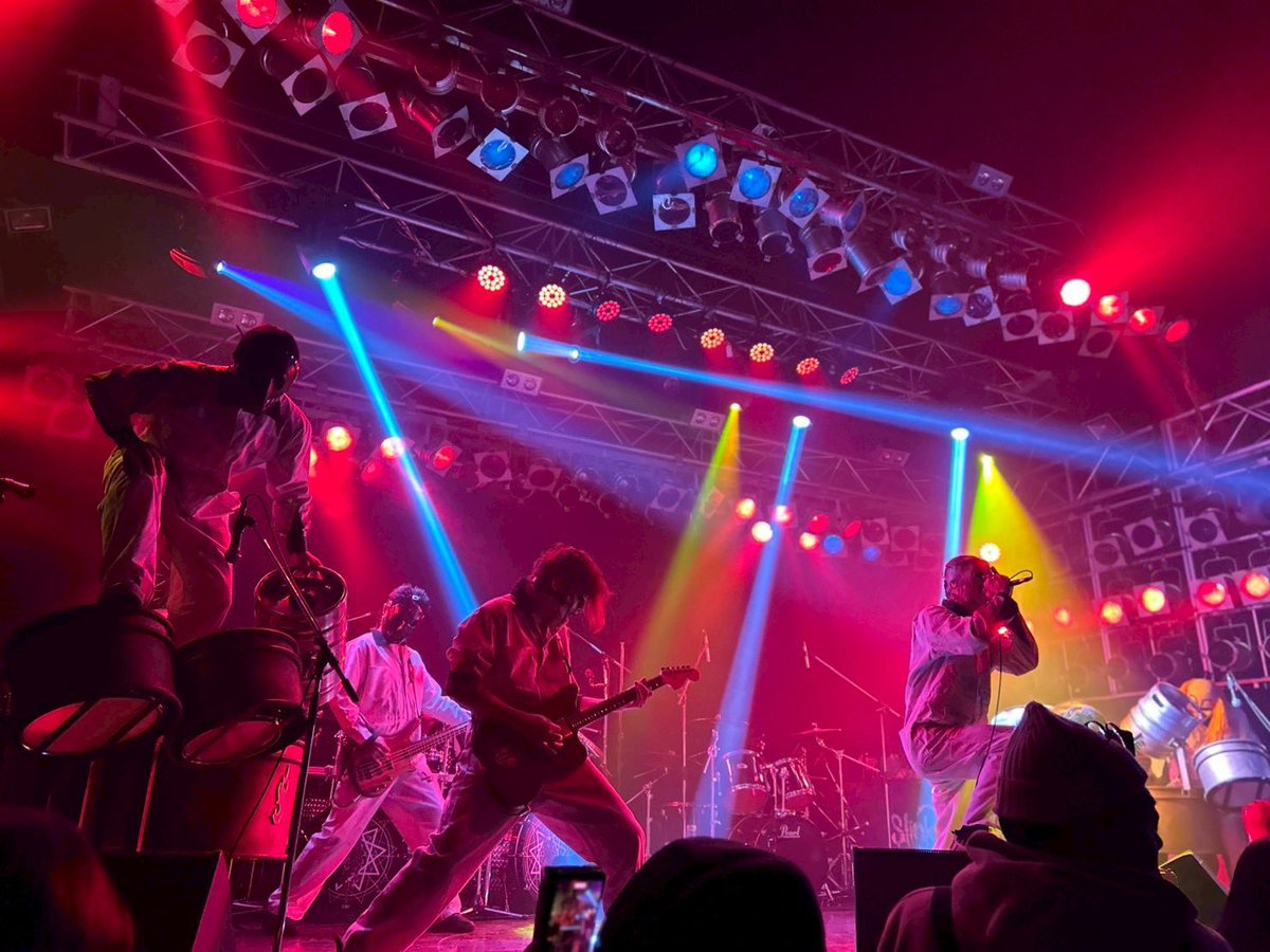 slinkpot1's tweet photo. 2026.1/11 
Ozzy Osbourne memorial
Gozzfest 2026 in Fukuoka Japan.
Drum Logos

SlinKpoT show 
Audience shot

-SETLIST-
515
People=Shit
Liberate
Eeyore
-IOWA-
Drum solo
-.execute-
Gematria (Killing Name)
Before I forget
(sic)
Surfacing

Ending 
Funny-Til we die https://t.co/xkAJSrtHzA