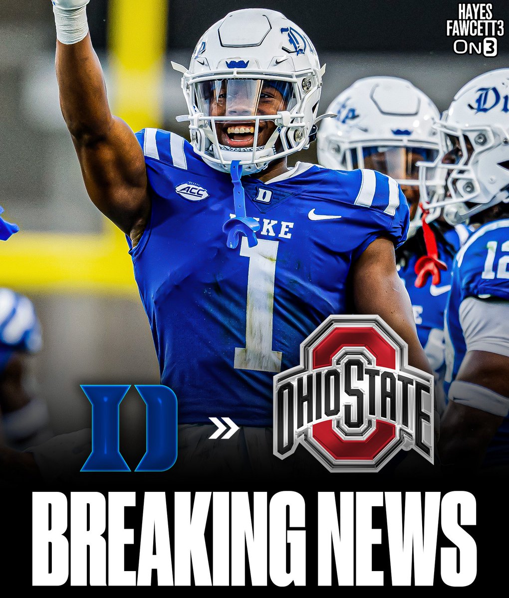 Hayesfawcett3's tweet image. BREAKING: Duke transfer safety Terry Moore has Committed to Ohio State, he tells @On3sports

The 6’0 200 S has totaled 116 tackles, 5 INT, 7 PD, and 3.5 sacks in his college career thus far 

The All-ACC selection will have 1 year of eligibility left

on3.com/transfer-porta…