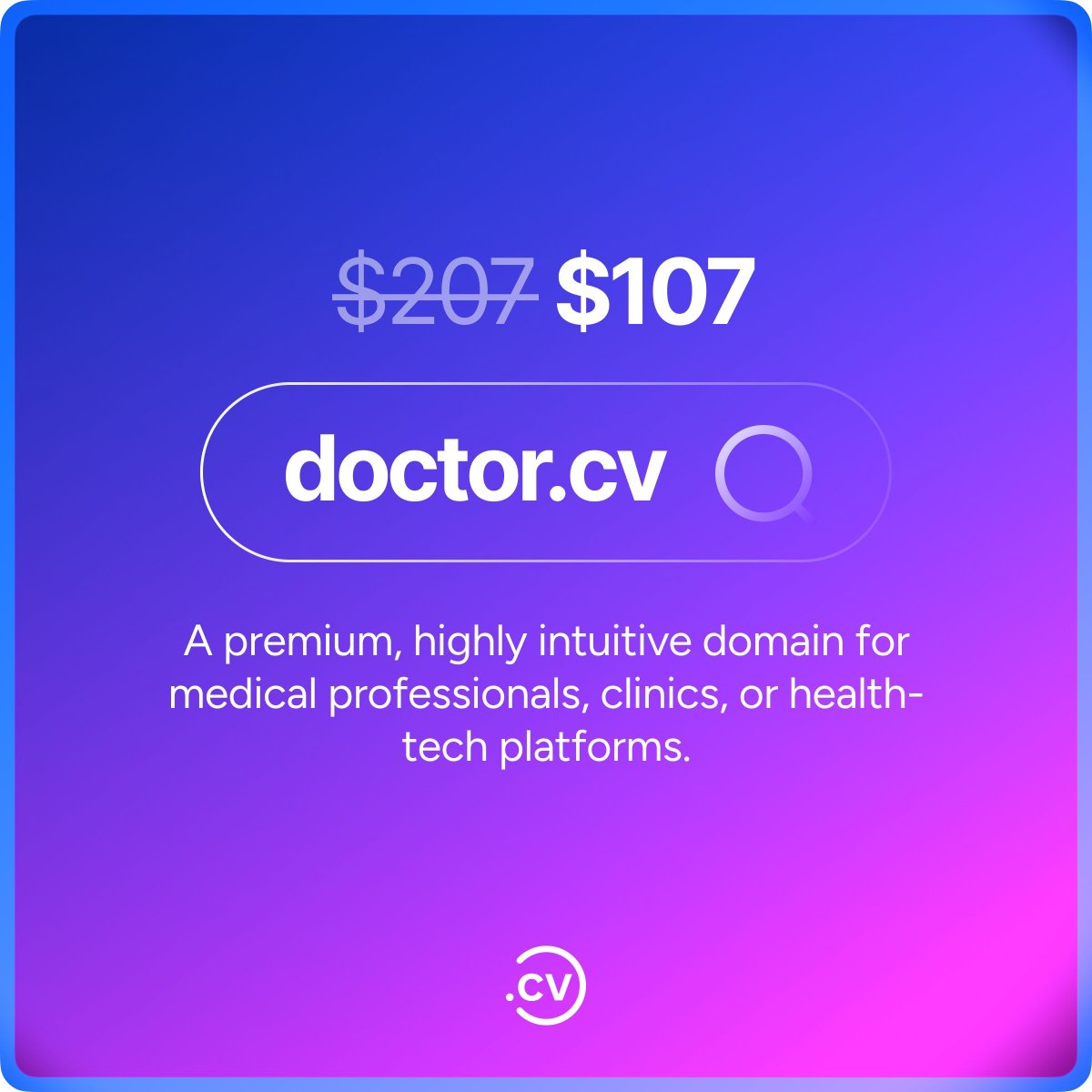hellodotcv's tweet image. 🩺🏥 A name patients trust.
Professional from the first click.

#doctor #healthcare #medicalprofessionals #clinics #healthtech