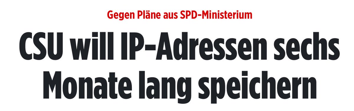 Vorratsdatenspeicherung: SPD will drei Monate, CSU will sechs Monate. Richtig wäre: null Monate.

Statt Bürgerrechte einzuschränken und alle Bürger pauschal unter Generalverdacht zu stellen, brauchen wir ein Verfahren, das wirksam und grundrechtsschonend ist, z.B. Quick-Freeze.