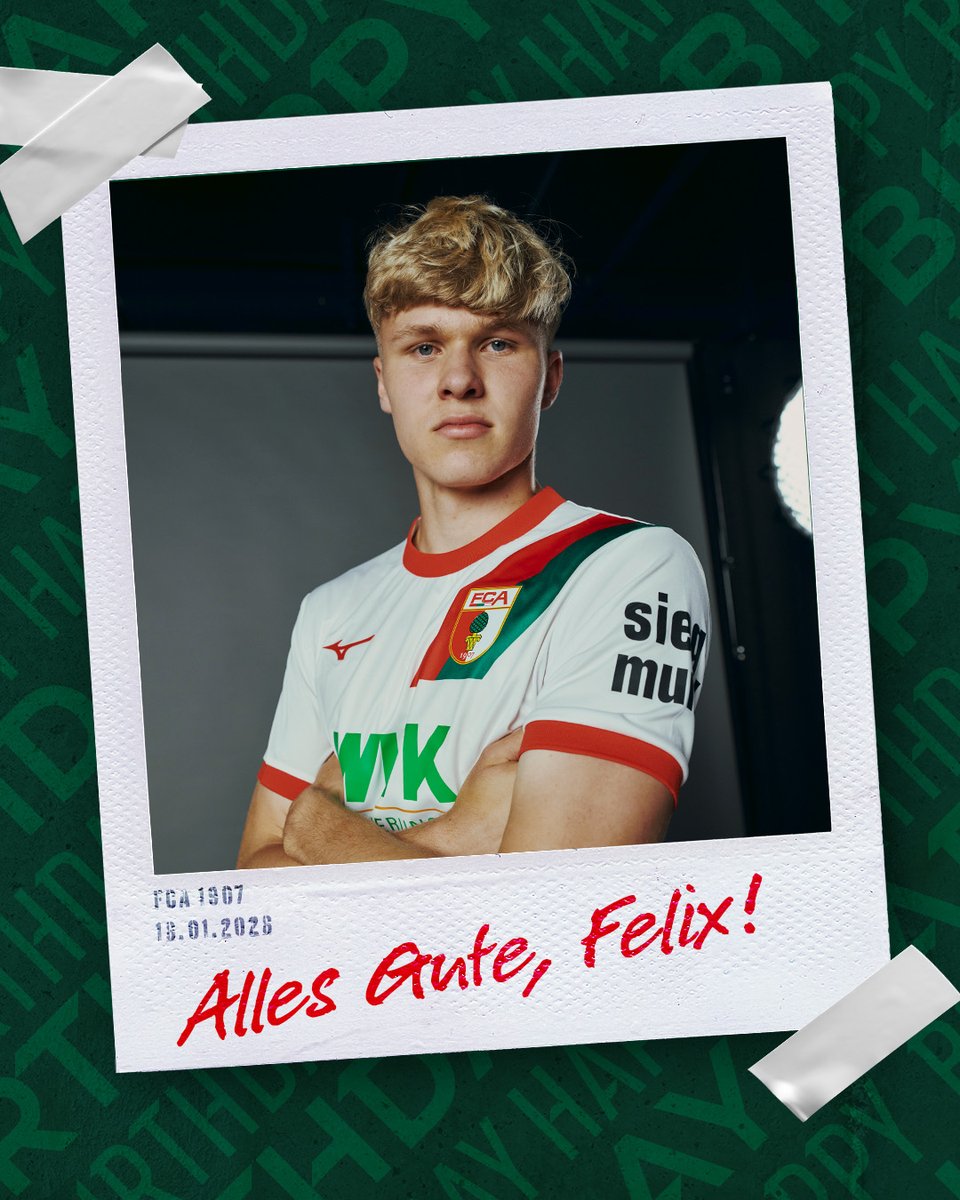 FCAugsburg's tweet photo. 𝐇𝐚𝐩𝐩𝐲 𝐁𝐢𝐫𝐭𝐡𝐝𝐚𝐲, Felix #Meiser! 🎁 Zum 1️⃣9️⃣. Geburtstag wünschen wir dir alles Gute und viel Gesundheit! 🥳🎉
#FCA #HappyBirthday https://t.co/Y7xHd9aCEY