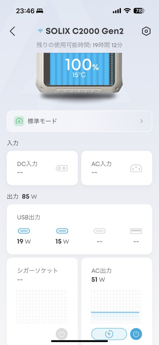 AnomaloG's tweet photo. 初めて買ったポタ電
『Anker Solix C2000 Gen2』。
アプリでも残量や使用ワット数を確認できて便利&安心!ACはオフタイマーも付いてるので使い過ぎを制限出来るのもいい。
災害時はひとまずC2000とNano Charging Stationを持ち出せば良さそう。
#anker #solix #防災 #減災 https://t.co/MVKY21Gygr