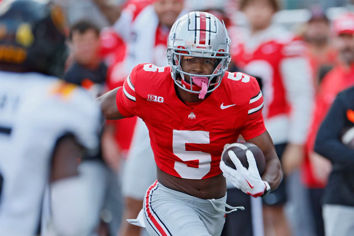 tSilverBulletin's tweet image. Ohio State is working to retain WR Mylan Graham.

His status is still up in the air, but Ryan Day and Cortez Hankton are emphasizing that they want Graham back in Columbus for 2026.

Graham is a former five-star prospect who has 6 catches for 93 yards.