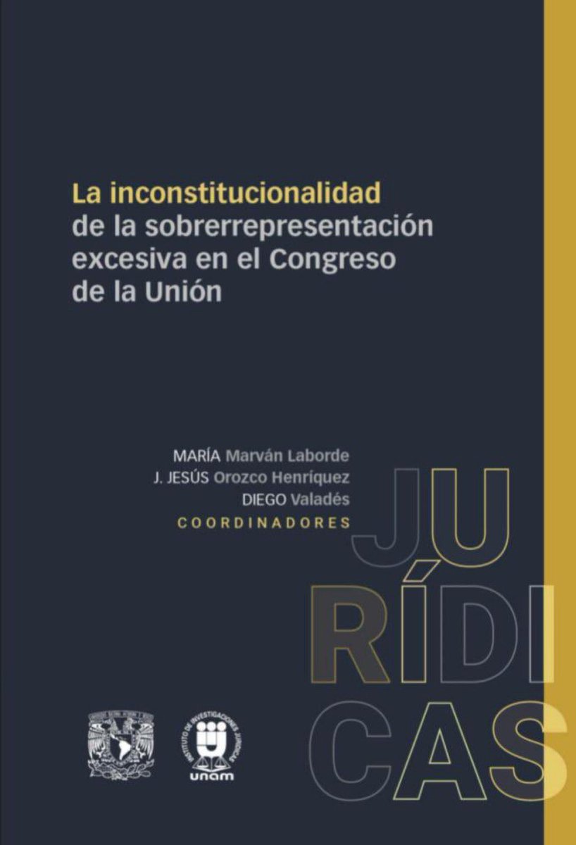 ferbelaunzaran's tweet photo. ¿Por qué este libro que editó el Instituto de Investigaciones Jurídicas de la UNAM enloqueció a López Obrador, Sheinbaum y el oficialismo?

Porque demuestra el golpe de Estado con el que se hicieron de la espuria mayoría calificada que destruyó la democracia en México para perpetuarse en el poder👇

La inconstitucionalidad de la sobrerrepresentación excesiva en el Congreso de la Unión