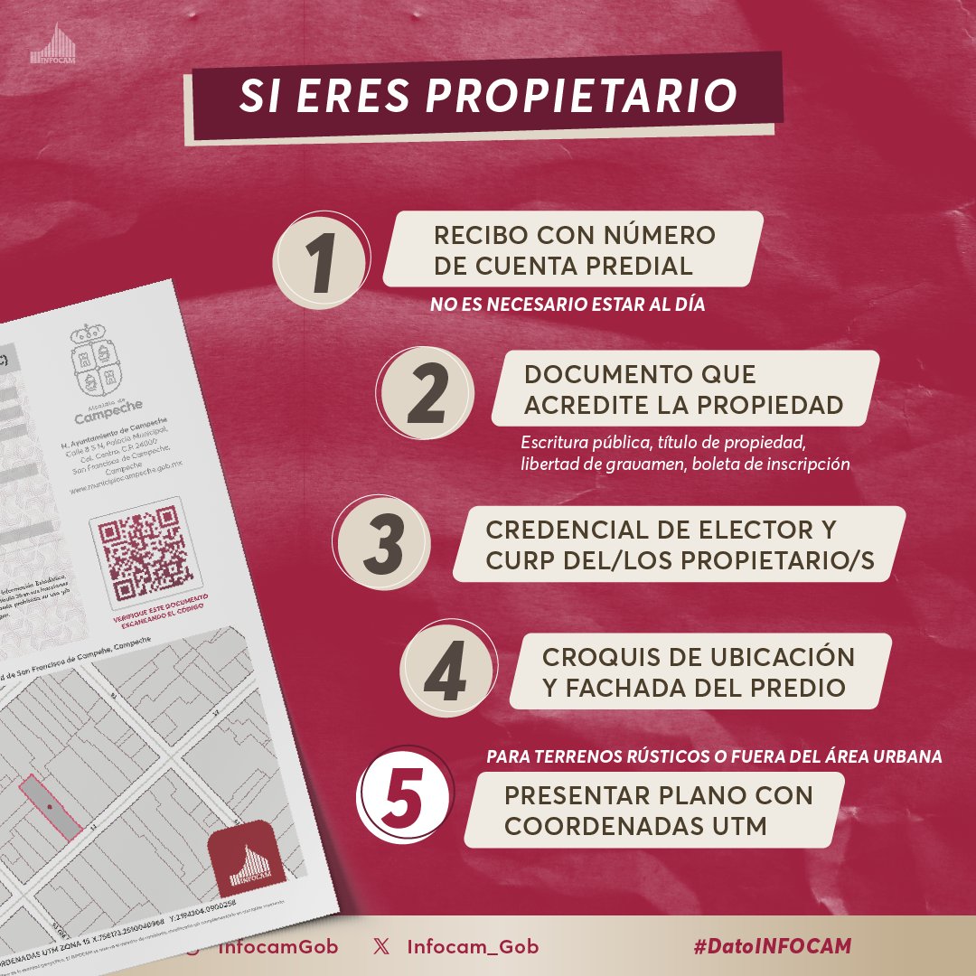 Infocam_gob's tweet photo. ¿Vas a solicitar tu #CDC?

Conoce los requisitos para el Comprobante Domiciliario Catastral, tanto para propietarios como para quienes no lo son.
✔️ Trámite gratuito
✔️ Disponible en línea o de manera presencial https://t.co/SCJ4Y21Xk5