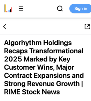 i1z2a3a4l5v6e7s's tweet image. Why Cost Pressure Forces Adoption

At current levels, Algorhythm Holdings, Inc. (RIME) is valued at about $3 million against $8 to $13 million in revenue 
That discount creates a potential 8x to 10x upside 
Fuel prices, labor shortages, and regulatory pressure force logistics…