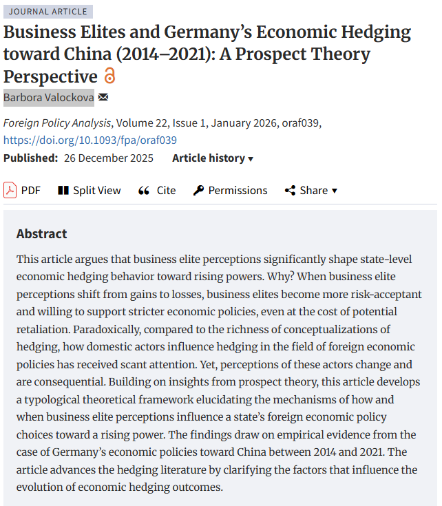 Foreign Policy Analysis (FPA) Journal tweet media