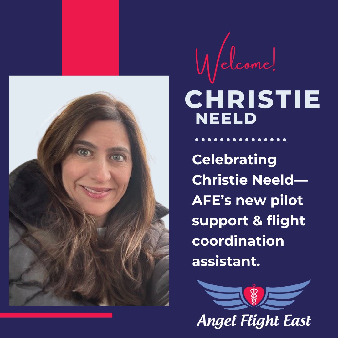 Join us in welcoming Christie Neeld to the Angel Flight East team! 🎉 As our Pilot Support and Flight Coordination Assistant, her experience as an AFE passenger brings invaluable insight. Welcome, Christie! #AngelFlightEast #Welcome