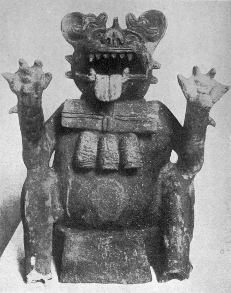 Lewis Spence, Tezcatlipoca as a were-jaguar, The Magic and Mysteries of Mexico, 1943