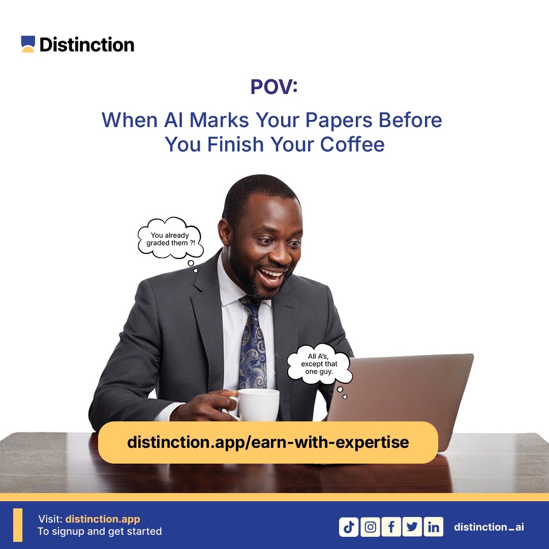 Al doesn't sleep, it scores.
Earn while it works →
distinction.app/earn-with-expe…
#CreateAndEarn #FlexiSAF