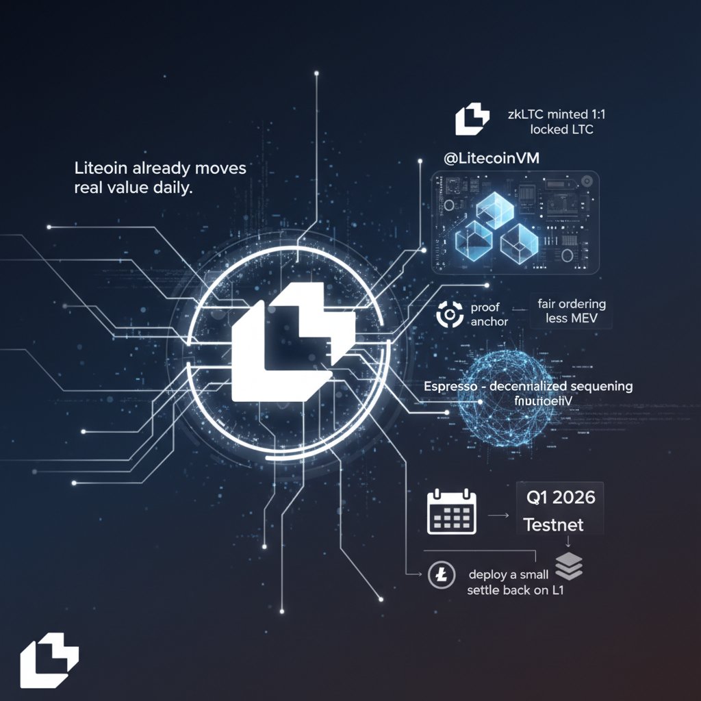 GN CT I keep coming back to one thing: Litecoin already moves real value  daioy, and @LitecoinVM adds execution without touching the base. EVM tools  I know, zkLTC minted 1:1 from locked