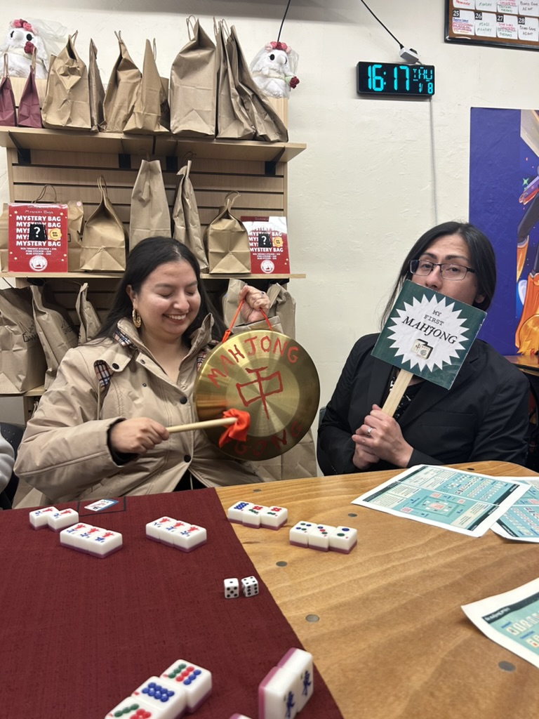 GamescapeSF's tweet photo. The Gamescape Crew had the opportunity to expand our gaming knowledge and learn how to play Chinese Mahjong with San Francisco's @mister_Mahjong himself! 
 Get your Mahjong sets, Cards, and accessories in store or online at https://t.co/TLHNcV4Jdz https://t.co/LZRmwpnC55