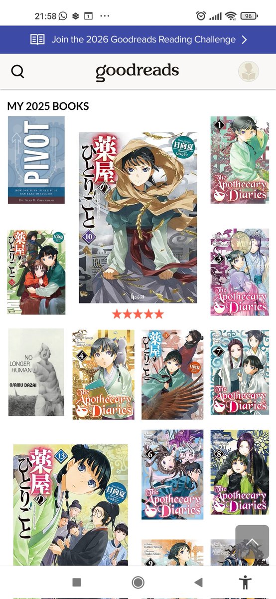 youhaveguts's tweet photo. As I expected... Couldn't blame myself binge reading apothecary diaries :"
At least it's count for my reading goals in 2025....right? https://t.co/ui06sgHEUe