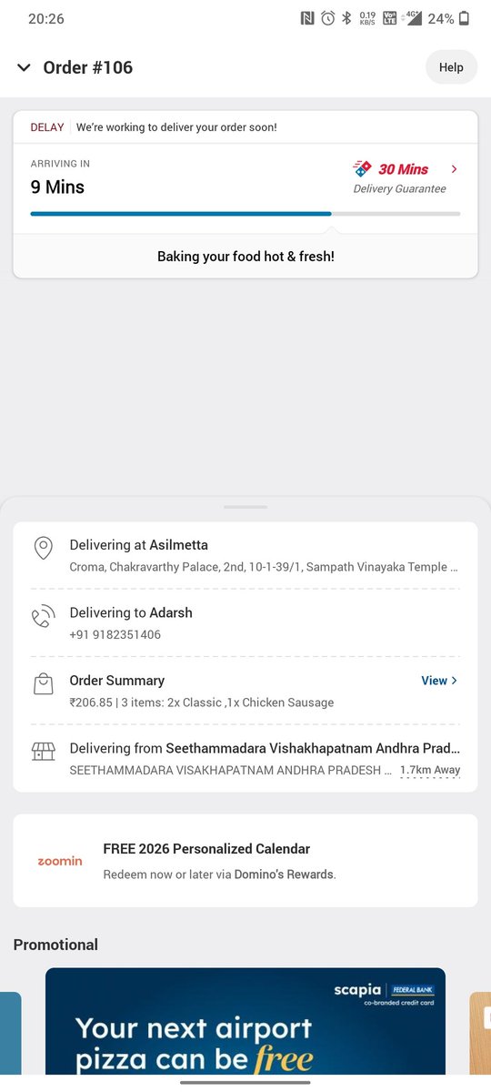 Codekakashihat1's tweet image. Saying 9 minutes but It's been more than 90 minutes I have called multiple times. The agents are trained to say orders come asap. No other answer. No refund. Didn't expect this from @dominos_india @dominos. 
.
.
#worstservice