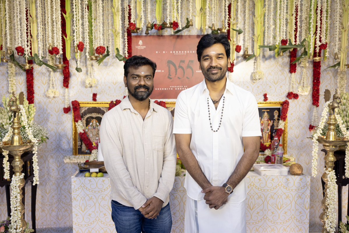 DhanushFanzTeam's tweet photo. #D55 🔐🎬💥

Shoot begins after Pongal Festival✅ (Jan 20 or 21 )

An periodic action Thriller from @Rajkumar_KP 🔥🔥

Music by @SaiAbhyankkar

Lead roles 🤝 
➡️ @dhanushkraja 
➡️ @mammukka 
➡️ @Sai_Pallavi92 https://t.co/q5Ap5eOrtV