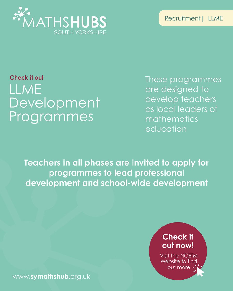 The South Yorkshire Maths Hub tweet media