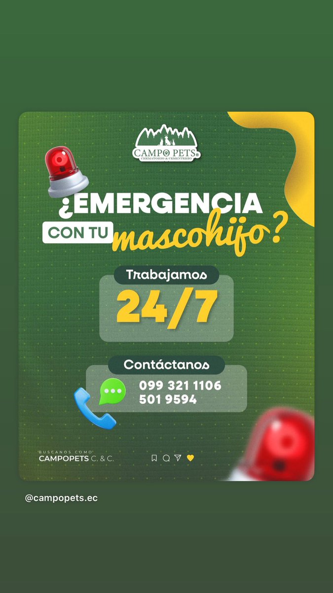 campopets_ec's tweet photo. Necesitas ayuda??? Llámanos 📲 https://t.co/NeanUZpgti