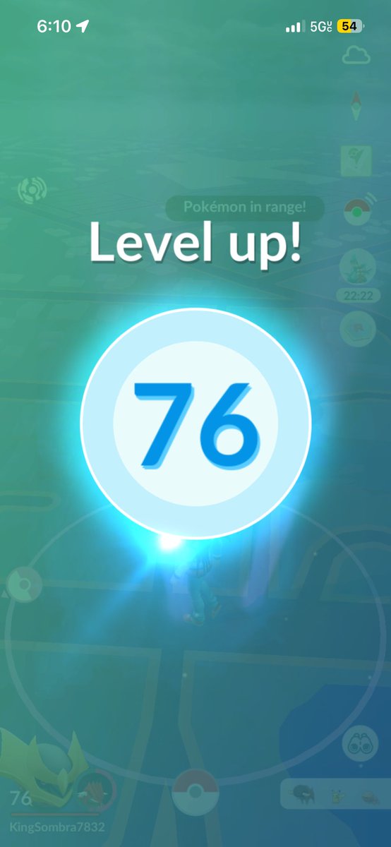 Tf2__Soldier's tweet photo. Finally reach lvl 76 yesterday last night 💪 #PokemonGO https://t.co/p4Sg99Axuz