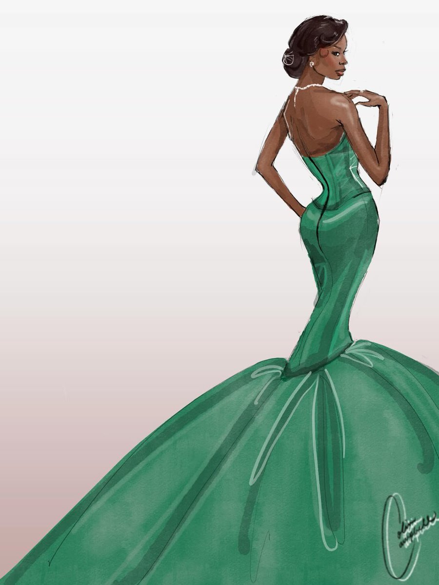 juanitamay1998's tweet photo. Custom Siriano illustrated by Colin Campbell https://t.co/ydcDON6eiF