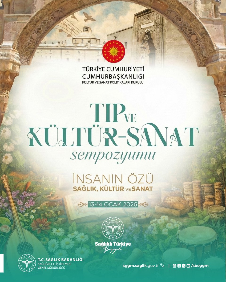 Anadolu’nun şifahanelerinden günümüz sağlık hizmetlerine uzanan birikim, bugün yeni bir buluşmaya ilham veriyor.

13-14 Ocak tarihlerinde; sağlık ile sanatın, bilim ile şifanın ortak hafızasında şekillenen bu anlamlı zeminde, Tıp ve Kültür-Sanat Sempozyumu'nda bir araya