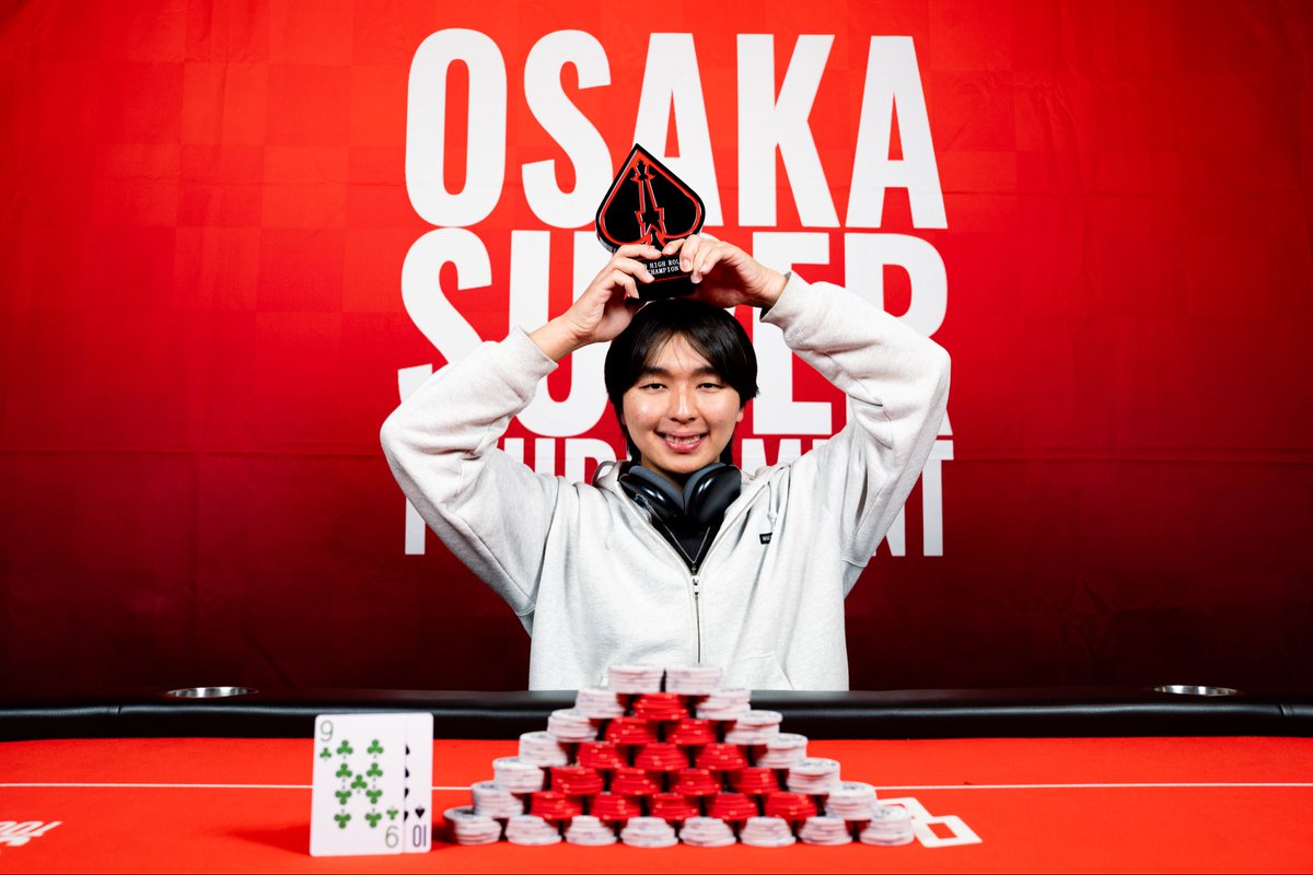 OST_poker's tweet photo. 【#36  1200 High Roller】

1位　はちぽけ 様

優勝おめでとうございます🏆✨
#次はキミが主役だ https://t.co/OlhgW4or7x