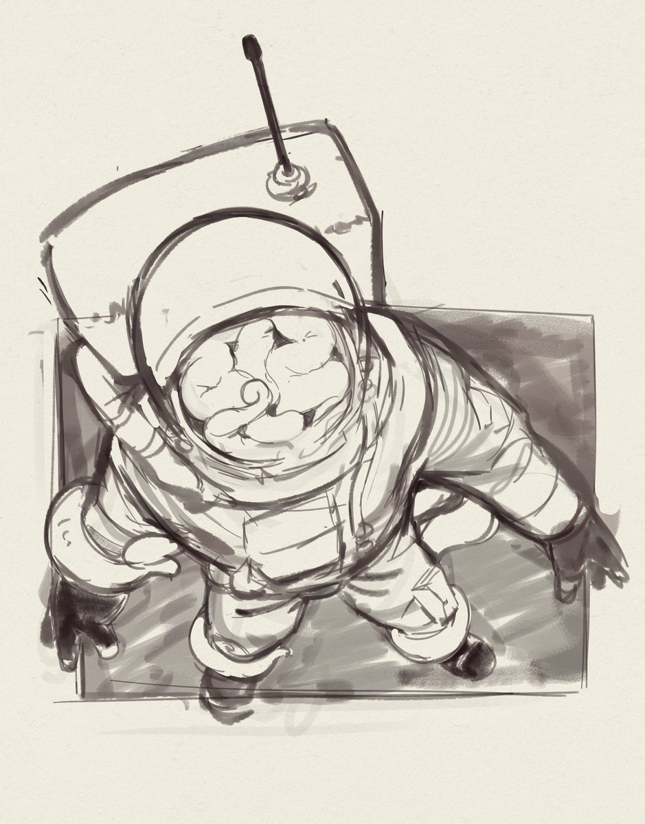 ShadowInk_'s tweet image. An idea I had about astronaut who's suit is infested with tentacles.