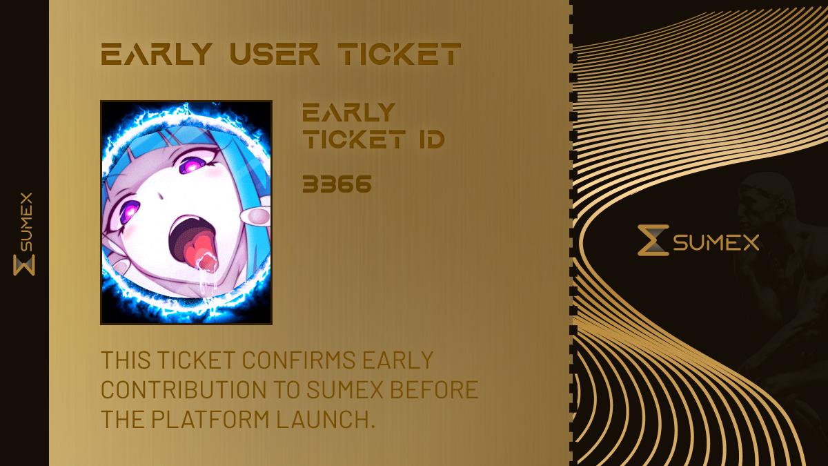 chaizvs's tweet photo. I want to become one of the EARLY BIRDS in @Sumex_Labs!

Only 15,000 roles - and they’re getting claimed fast.

Their first OG-PASS wave was claimed in just one day, I’m not missing this one.

TGE SOOOOOON!

btw - check out my excellent ticket https://t.co/aVkL9RBVo5