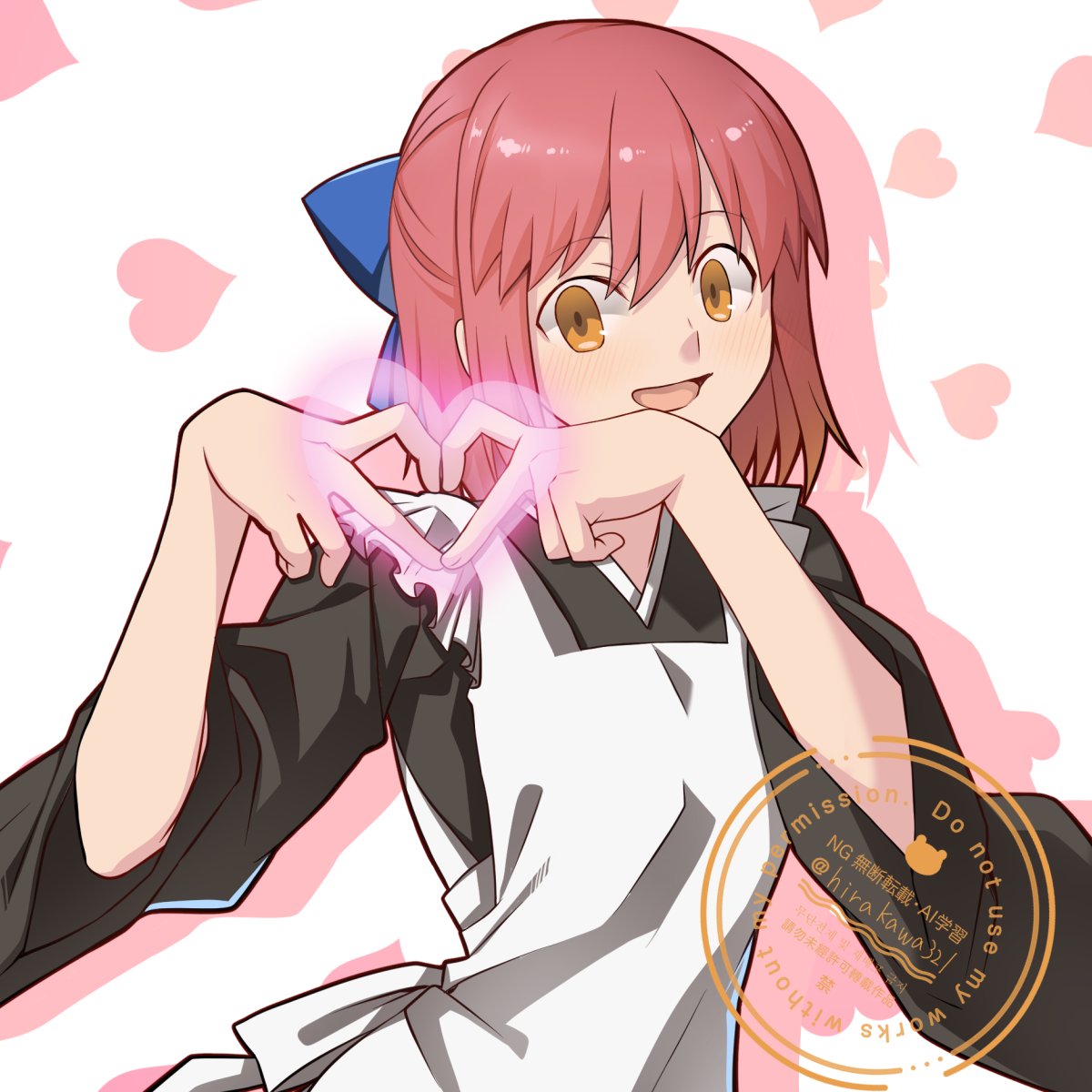 琥珀さん 「PC設定まだまだだけど頑張った。 おやすみなさい。」|ひらかわのイラスト