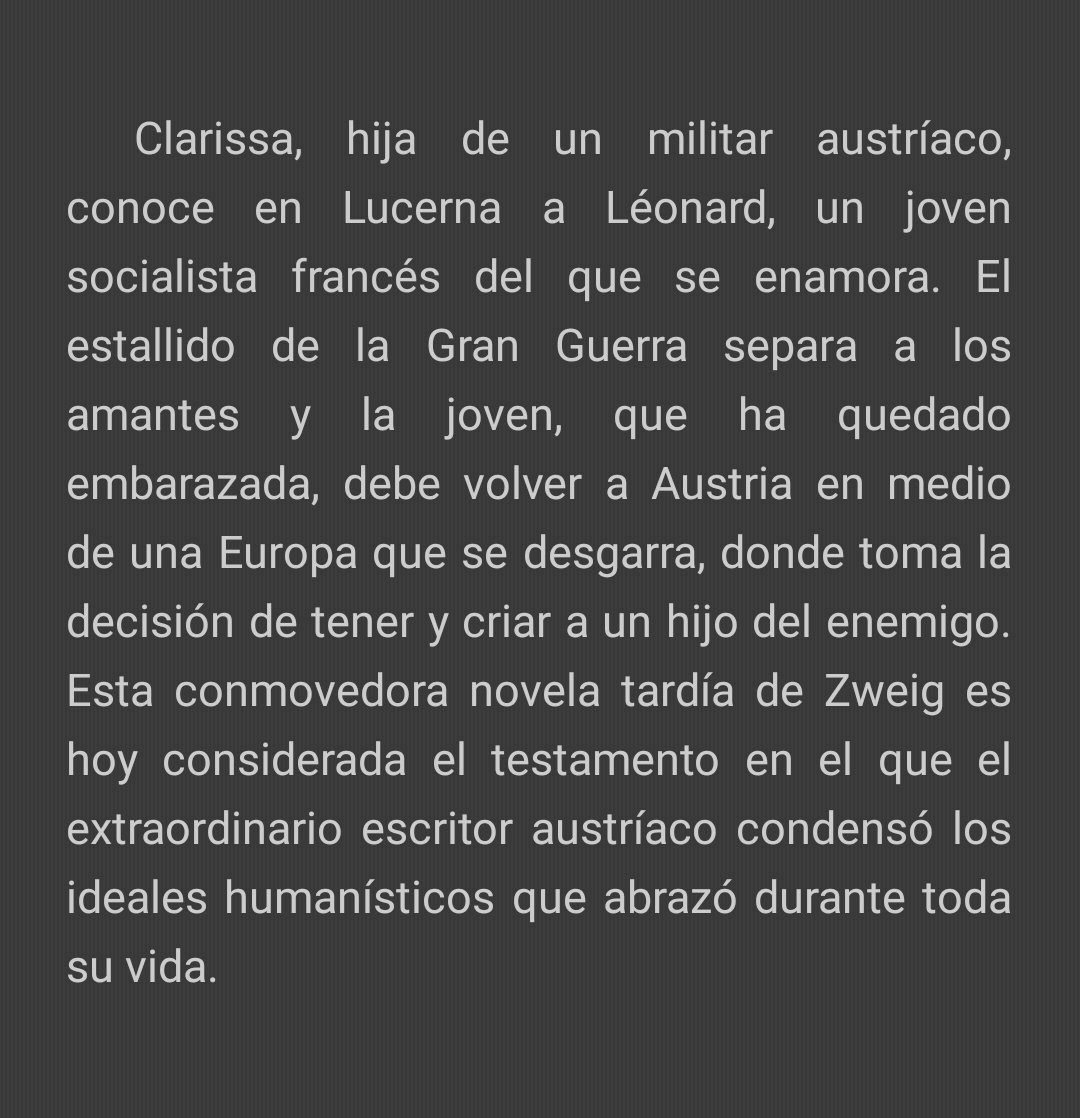 Bibliomaniatico's tweet image. ESPECIAL DE STEFAN ZWEIG

- Seguir la cuenta.
- Los que RT este tw y me dejen su correo en el DM, les puedo ir enviando en digital.

📚 CLARISSA.