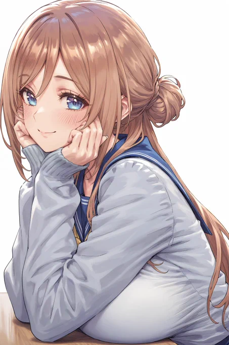 初星学園に来てない世界線の莉波 セーラー服+セーターも似合ったと思う