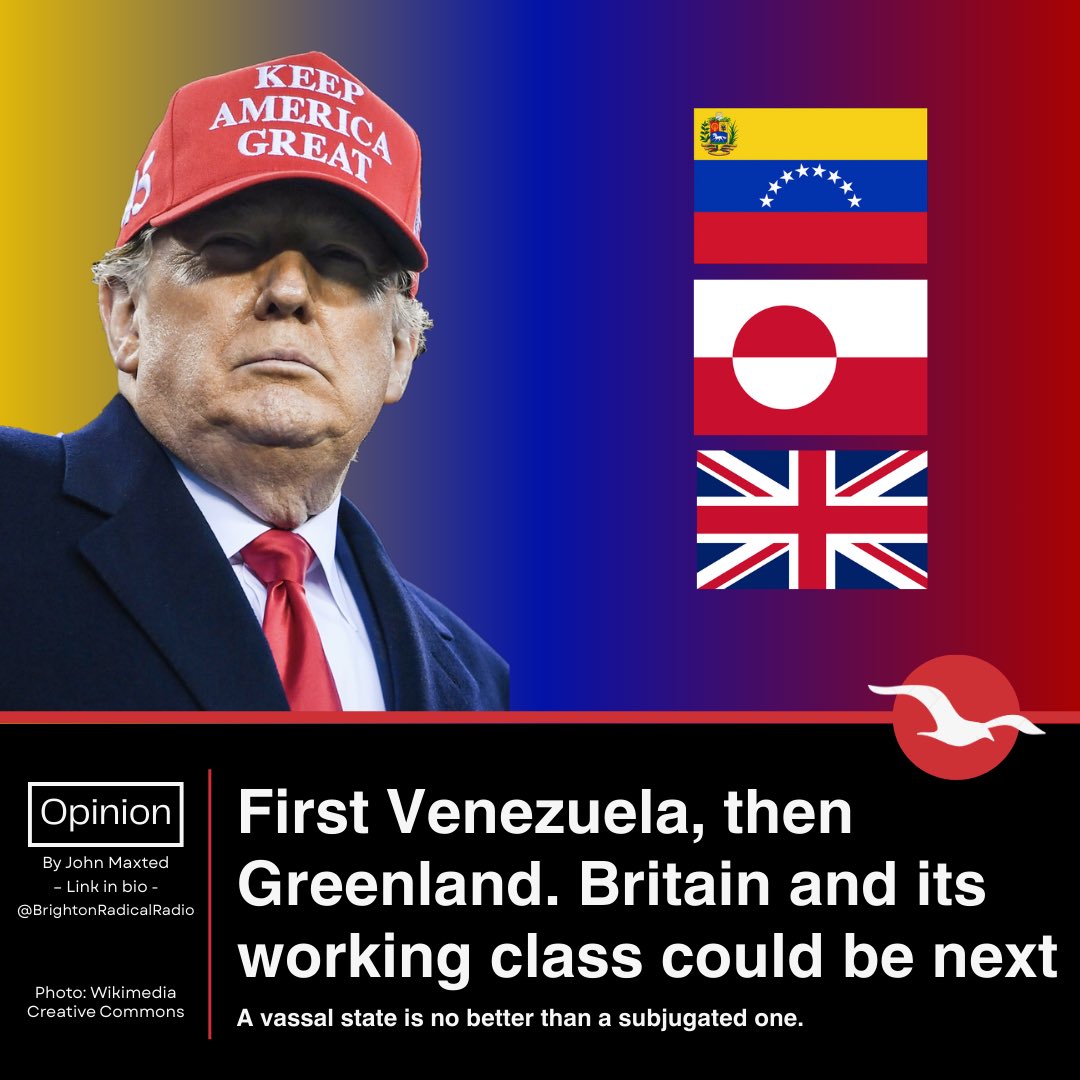 BrightonRad's tweet photo. Jon Maxted, from the Brighton branch of Venezuela solidarity @VenSolidarity argues why we should all resist US imperialism and hints and what’s in store for us, if our gov. becomes too subservient to US interests rather than the interests of our own working class. 

Link in bio! https://t.co/8UWG9nvDIE